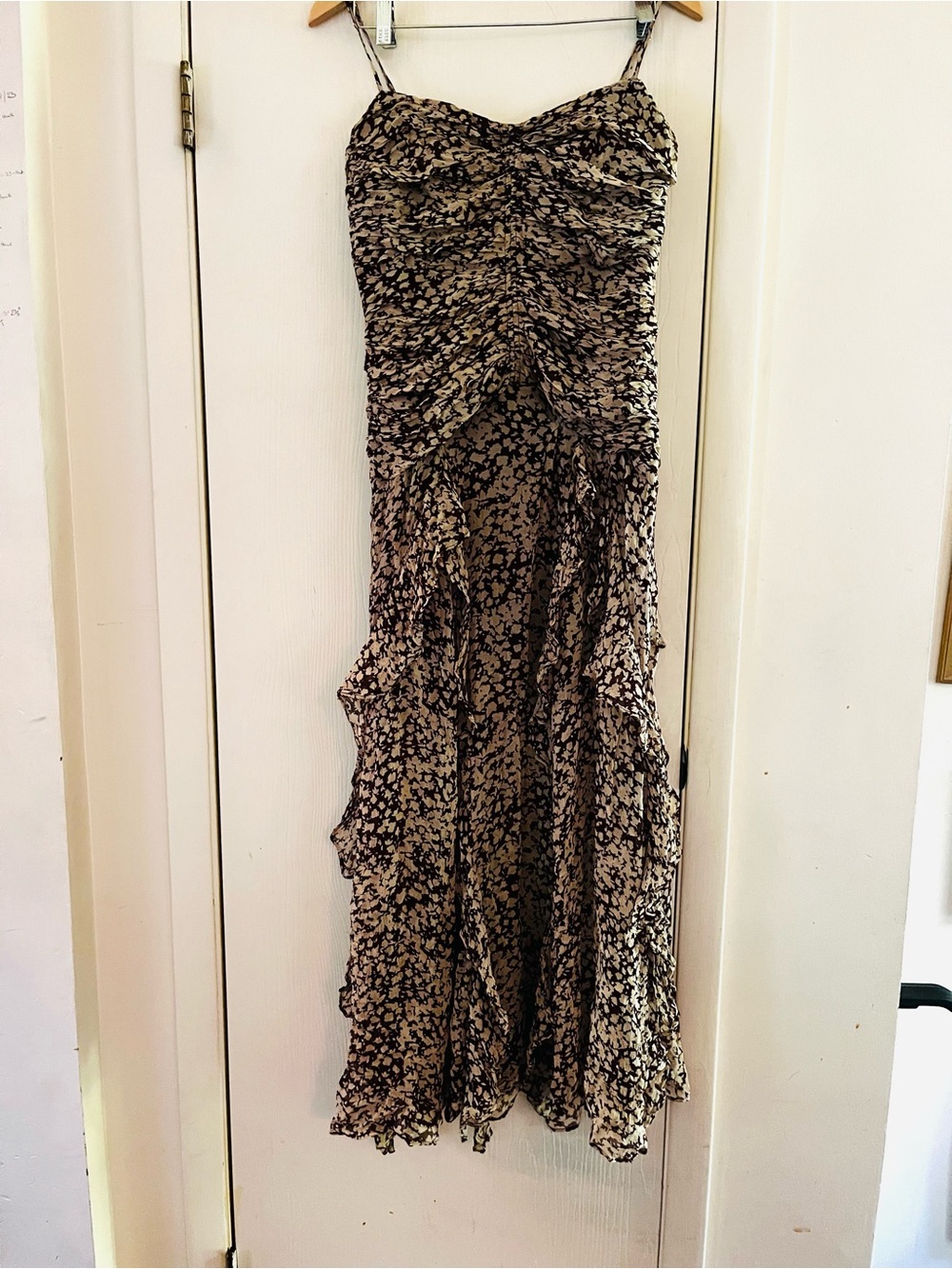 Shona Joy Feminine Cottagecore Garden Party Ruffle Tiered Maxi Slip Dress 8